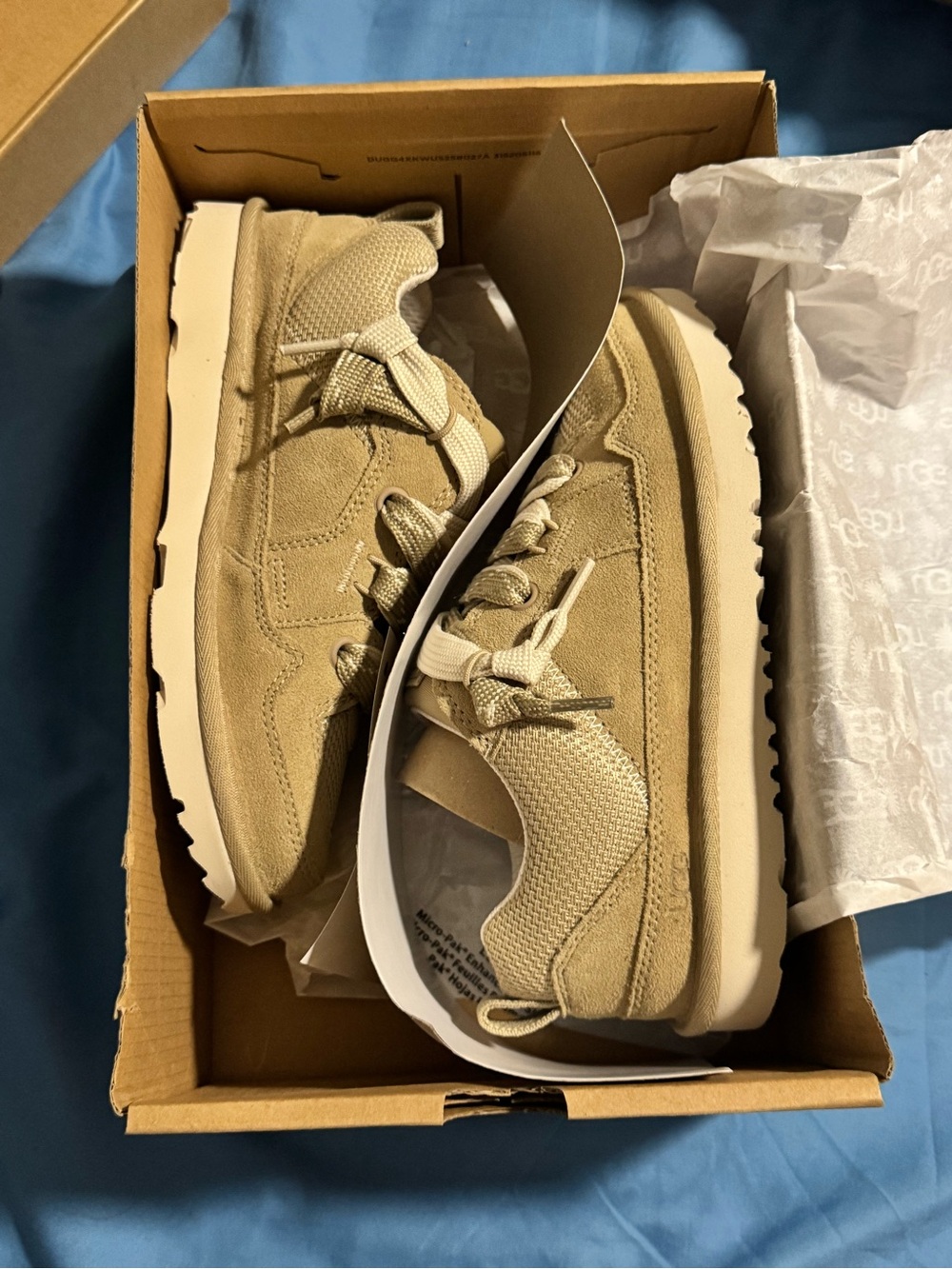 UGG Women's Tan Suede & Mesh Low-Top Sneakers